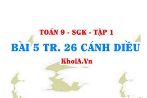 Bài 5 trang 26 Toán 9 Cánh diều Tập 1